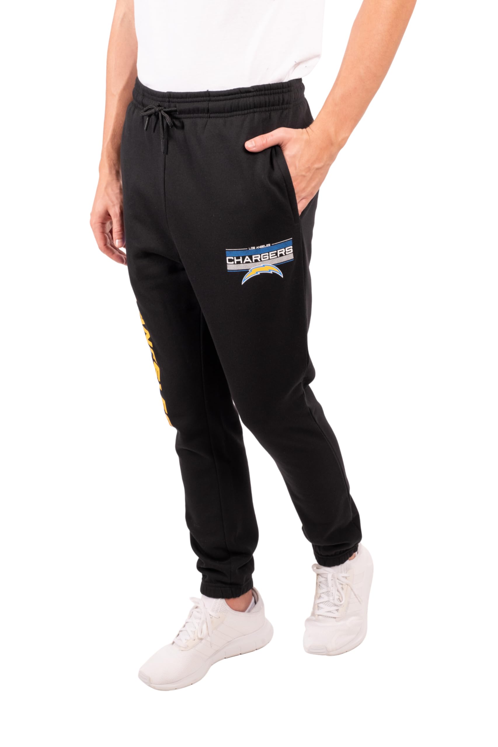 Ultra Game NFL Los Angeles Chargers Mens Active Super Soft Fleece Game Day Jogger Sweatpants|Los Angeles Chargers