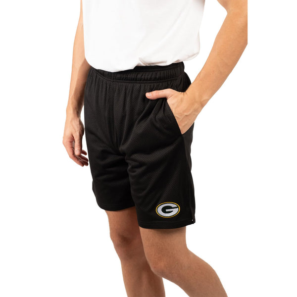 Ultra Game NFL Green Bay Packers Mens 7 Inch Soft Mesh Active Training Shorts|Green Bay Packers