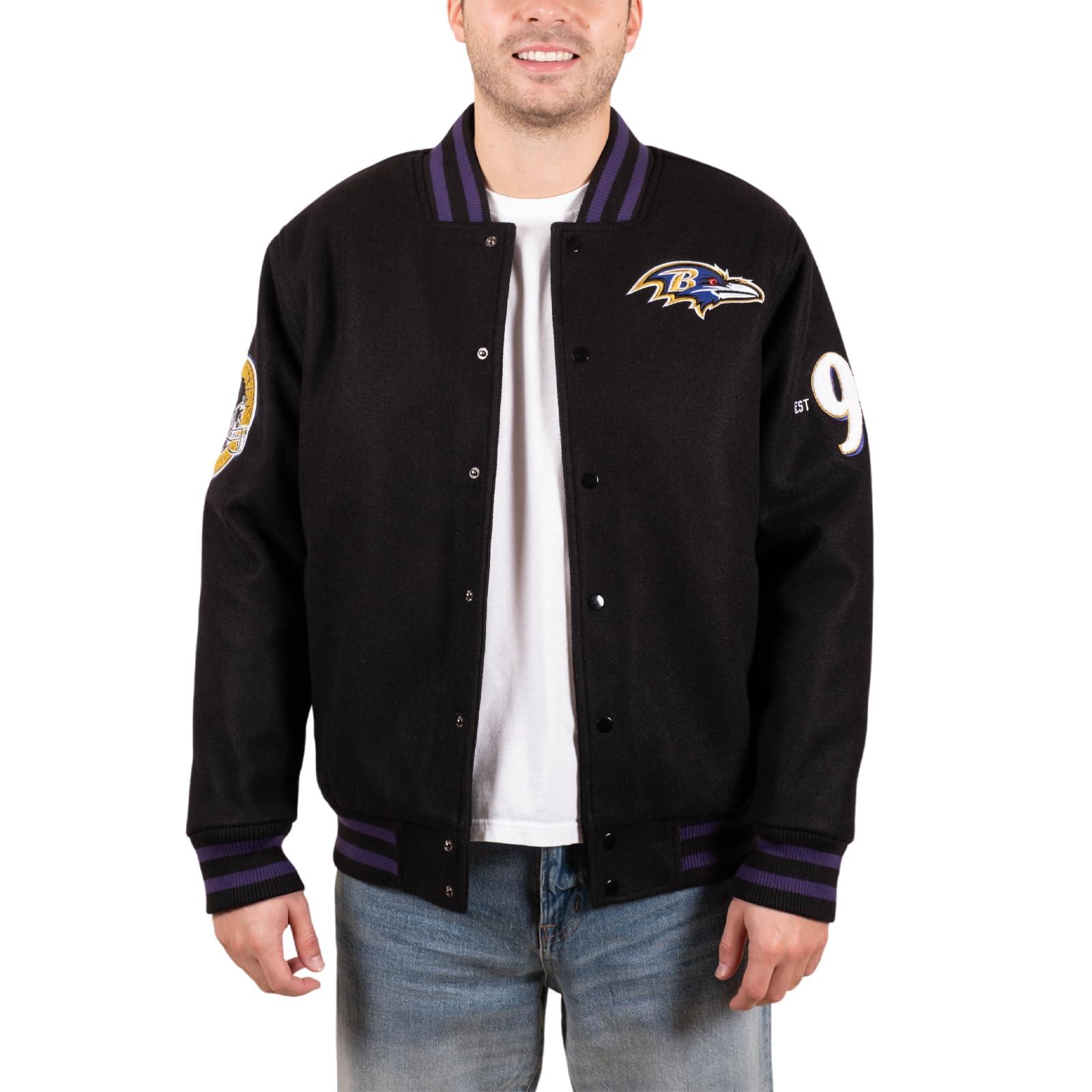 Ultra Game NFL New York Jets Mens Classic Varsity Coaches Jacket|New York Jets - UltraGameShop