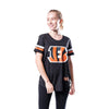 Ultra Game NFL Cincinnati Bengals Womens Soft Mesh Varsity Stripe T-Shirt|Cincinnati Bengals