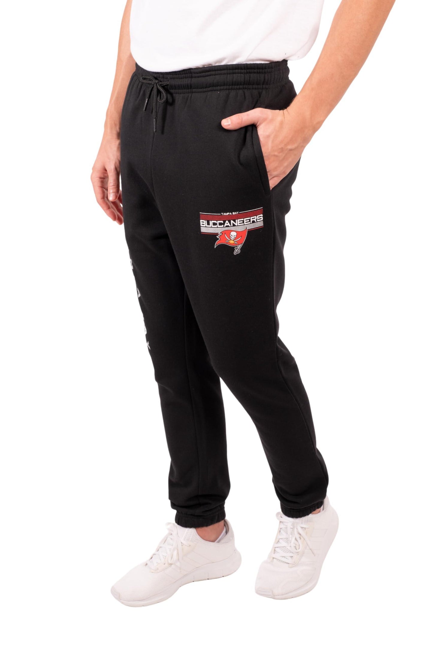 Ultra Game NFL Tampa Bay Buccaneers Mens Active Super Soft Fleece Game Day Jogger Sweatpants|Tampa Bay Buccaneers - UltraGameShop