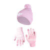 Ultra Game NFL Kansas City Chiefs Womens Super Soft Pink Marl Winter Beanie Knit Hat with Extra Warm Touch Screen Gloves|Kansas City Chiefs