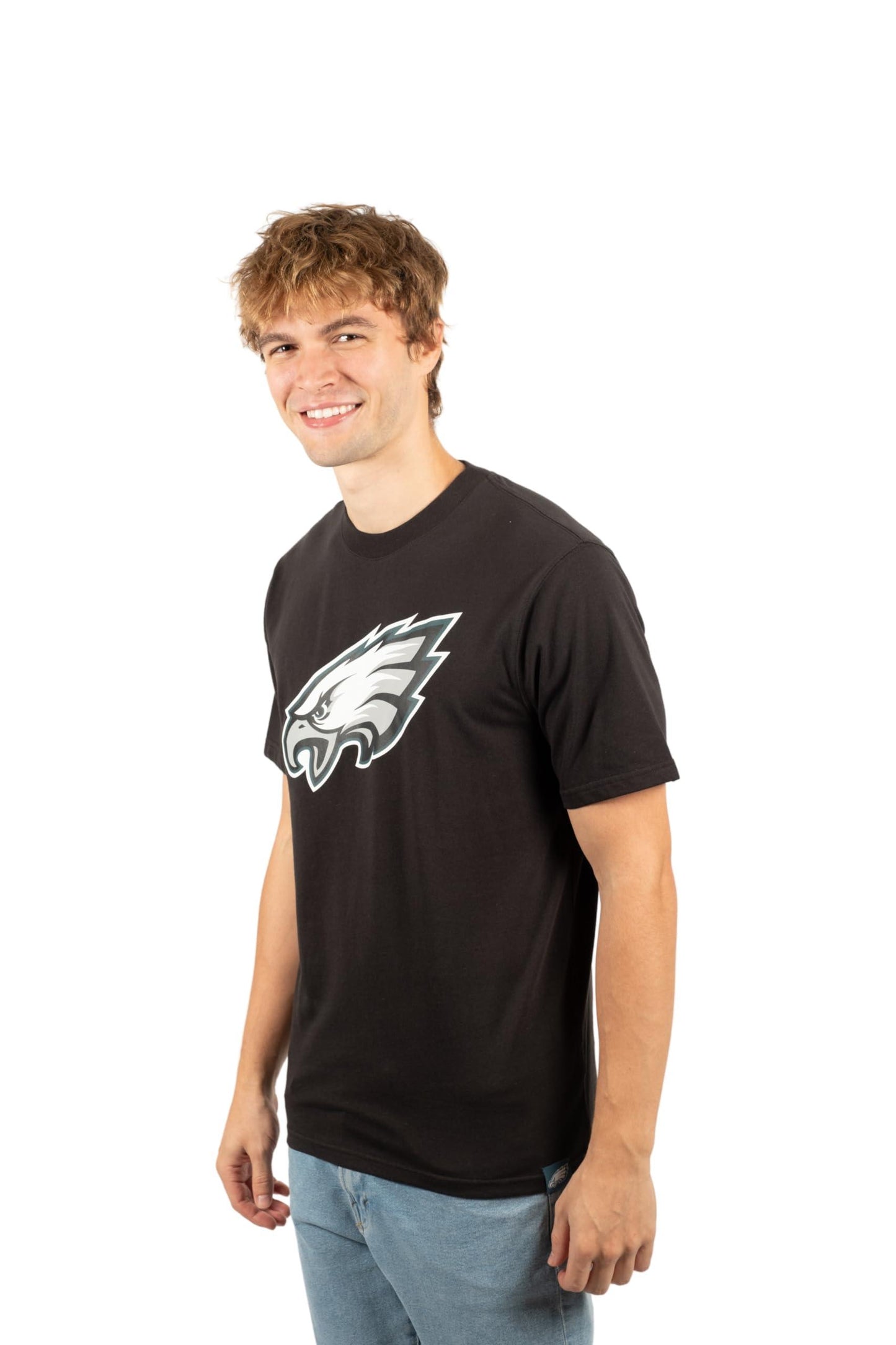 Ultra Game NFL Philadelphia Eagles Mens Super Soft Ultimate Team Logo T-Shirt|Philadelphia Eagles - UltraGameShop