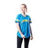 Ultra Game NFL Los Angeles Chargers Womens Soft Mesh Varsity Stripe T-Shirt|Los Angeles Chargers