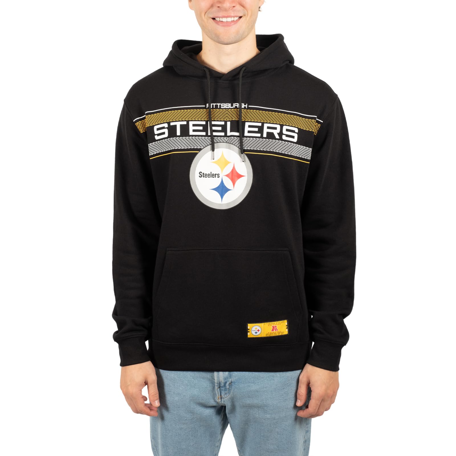 Ultra Game NFL Pittsburgh Steelers Mens Super Soft Supreme Pullover Hoodie Sweatshirt|Pittsburgh Steelers