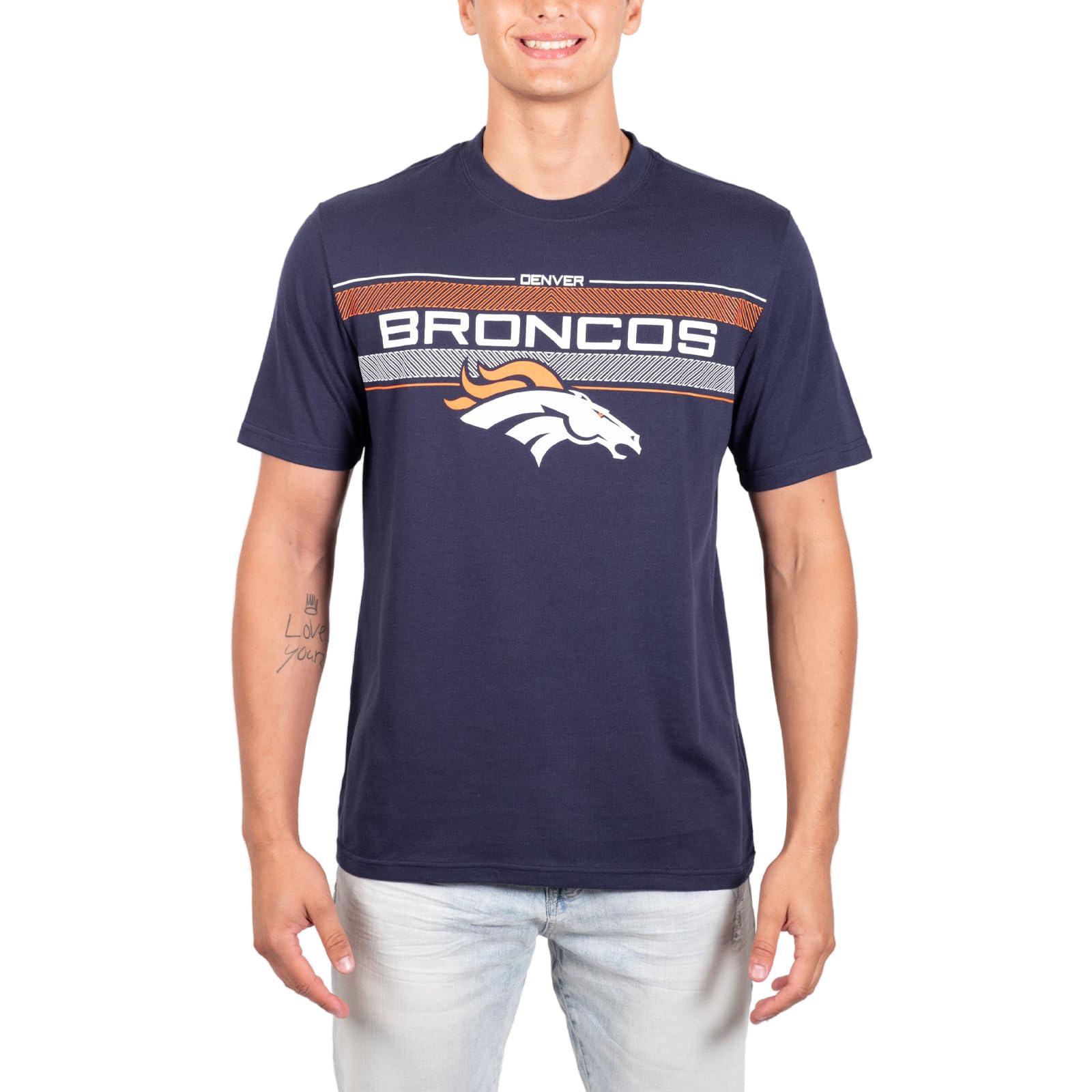 Ultra Game NFL Denver Broncos Mens Super Soft Ultimate Game Day Crew Neck T-Shirt|Denver Broncos - UltraGameShop