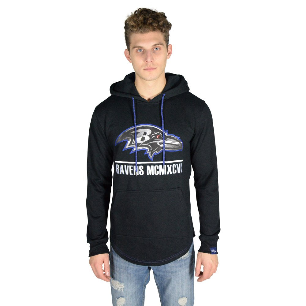 Ultra Game NFL Baltimore Ravens Mens Embroidered Fleece Hoodie Pullover Sweatshirt|Baltimore Ravens