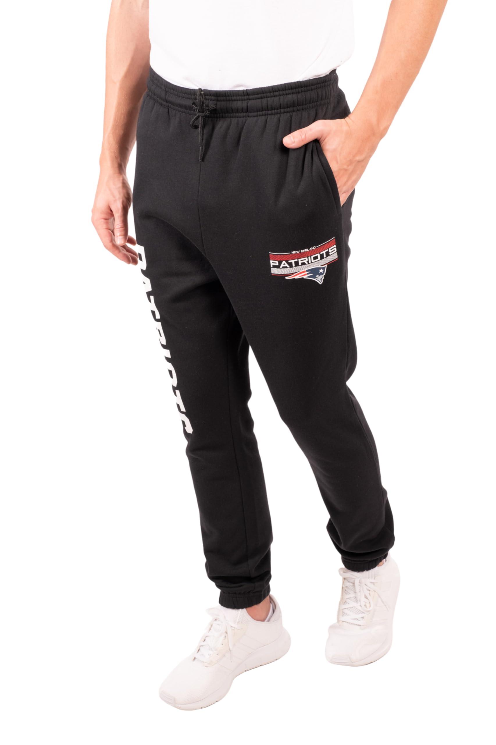 Ultra Game NFL New England Patriots Mens Active Super Soft Fleece Game Day Jogger Sweatpants|New England Patriots - UltraGameShop