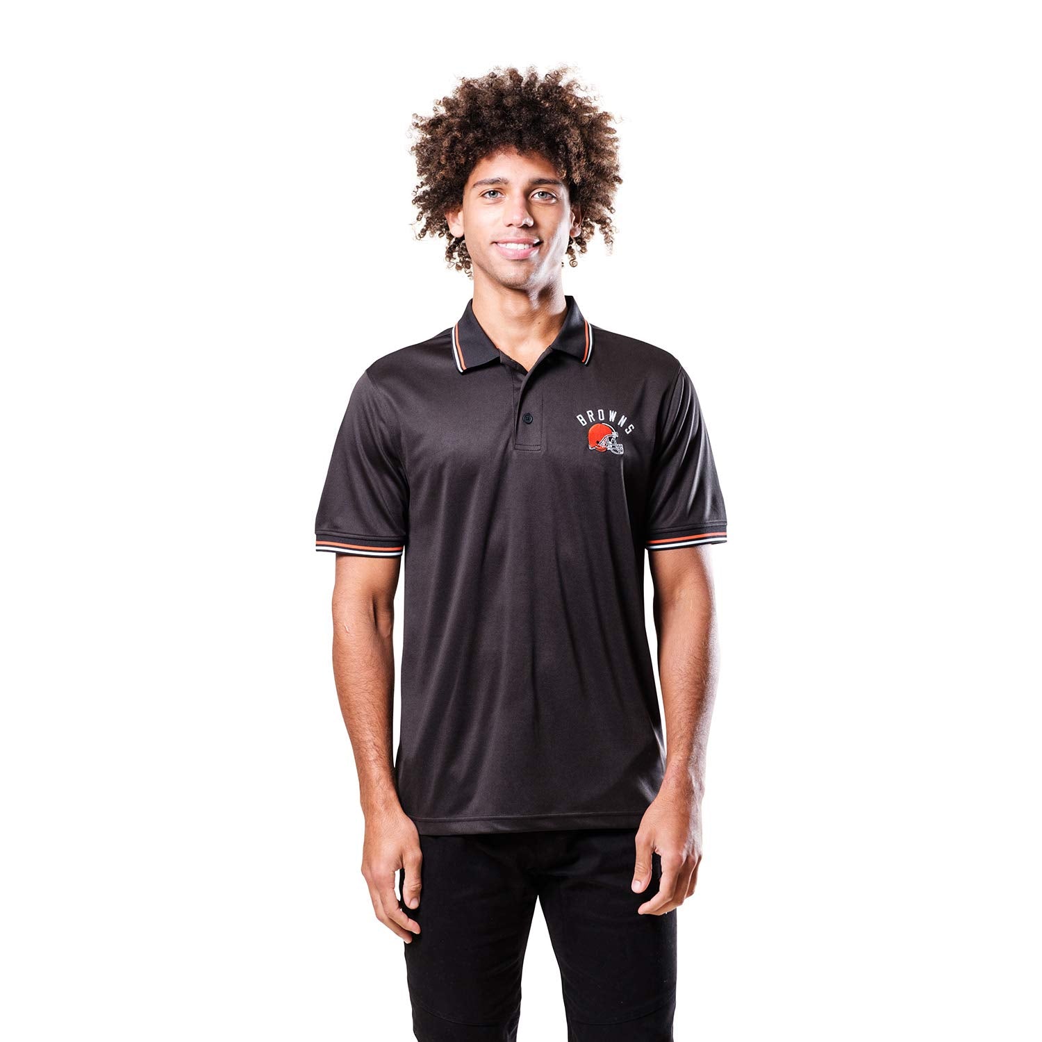 Ultra Game NFL Cleveland Browns Mens Super Soft Quick Dry Jersey Polo Shirt|Cleveland Browns
