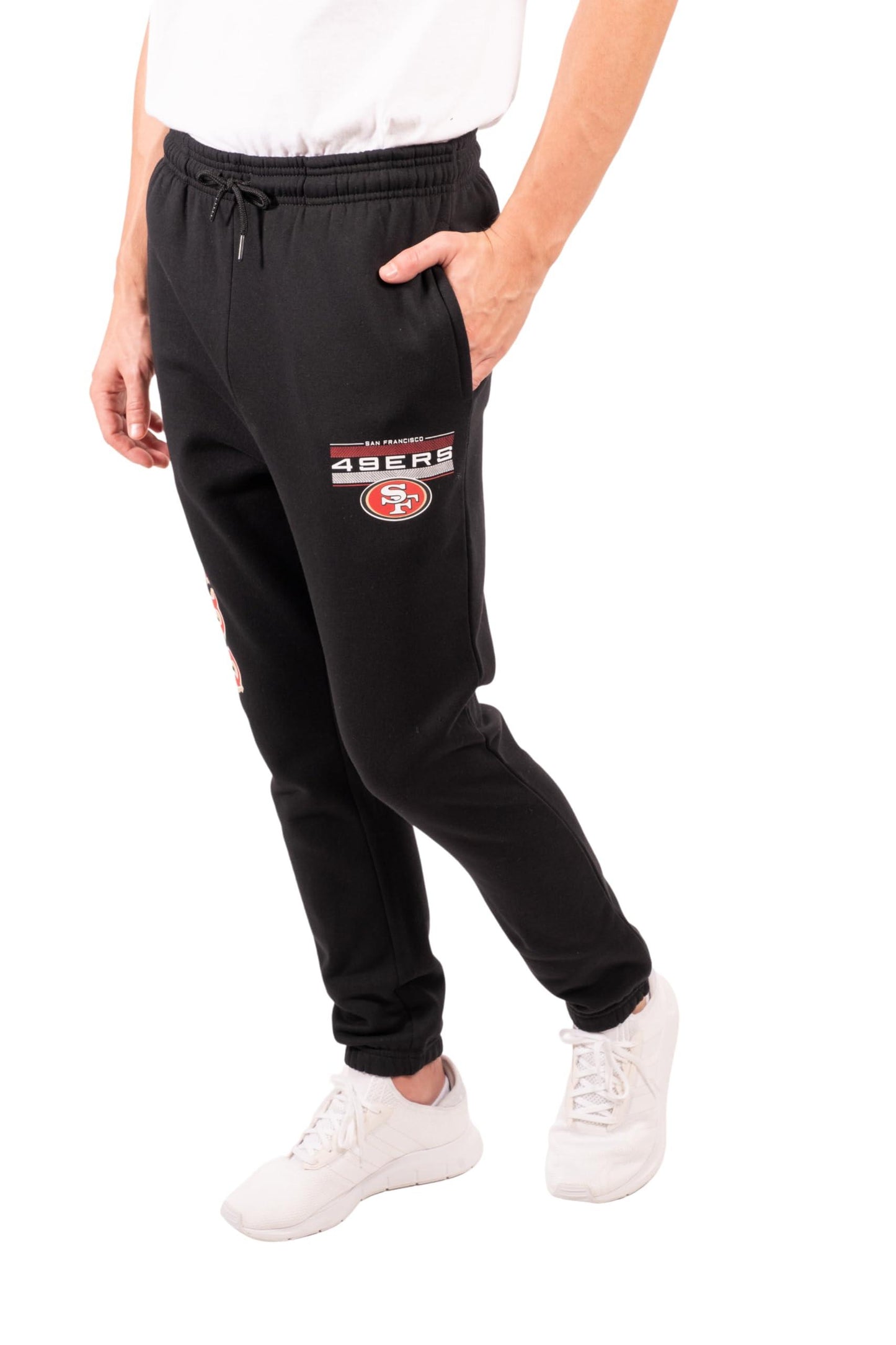 Ultra Game NFL San Francisco 49ers Mens Active Super Soft Fleece Game Day Jogger Sweatpants|San Francisco 49ers - UltraGameShop