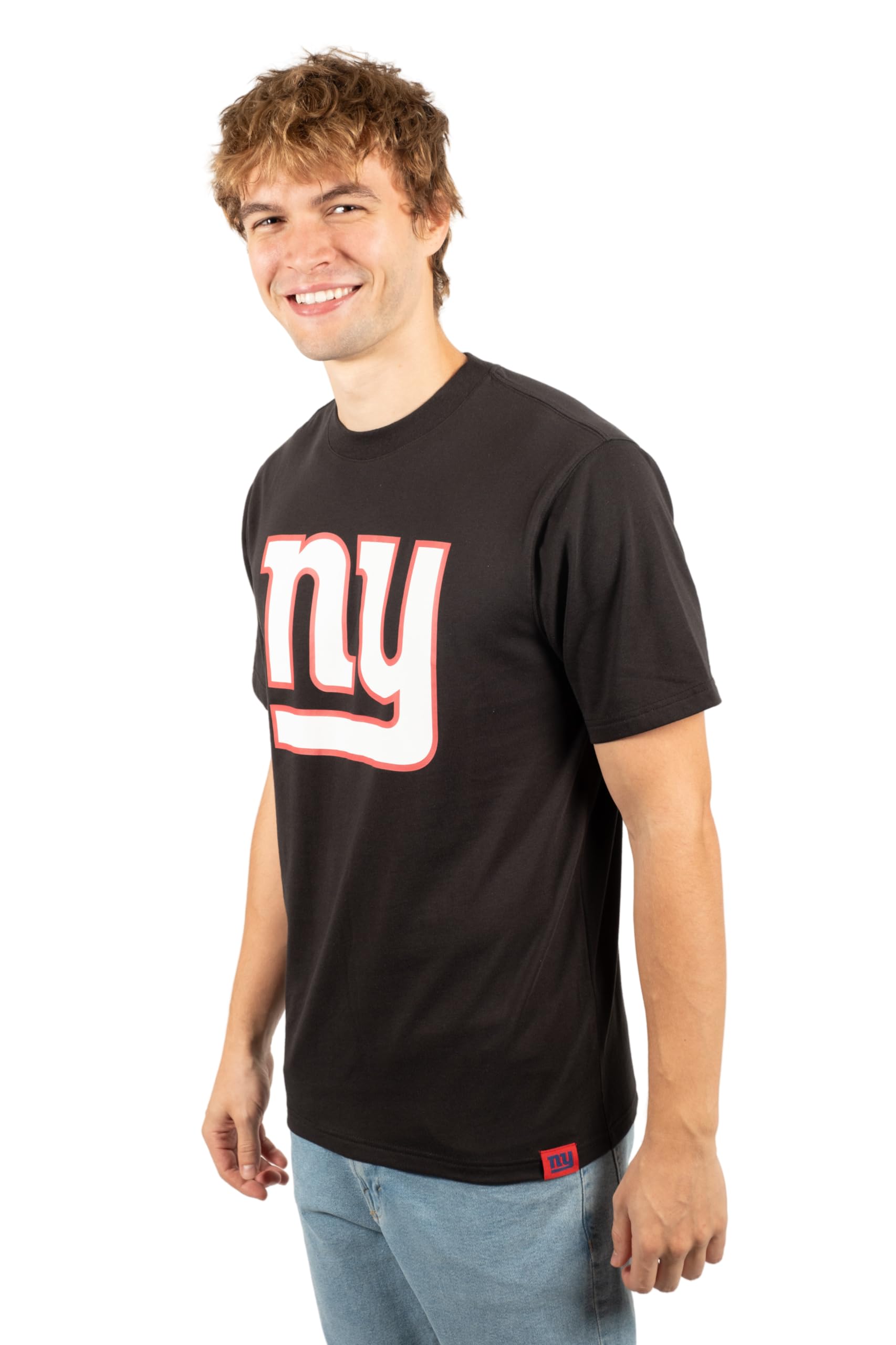 Ultra Game NFL New York Giants Mens Super Soft Ultimate Team Logo T-Shirt|New York Giants