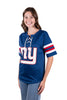 Ultra Game NFL New York Giants Womens Standard Lace Up Tee Shirt Penalty Box|New York Giants