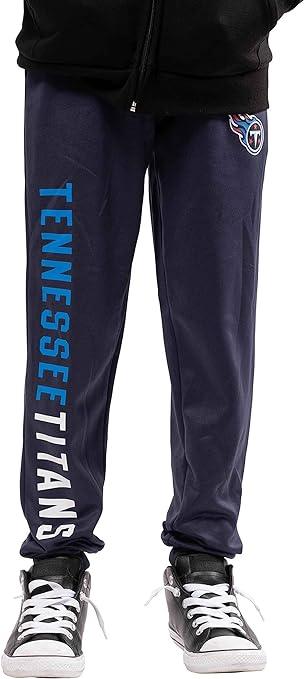 Ultra Game NFL Tennessee Titans Youth High Performance Moisture Wicking Fleece Jogger Sweatpants|Tennessee Titans - UltraGameShop