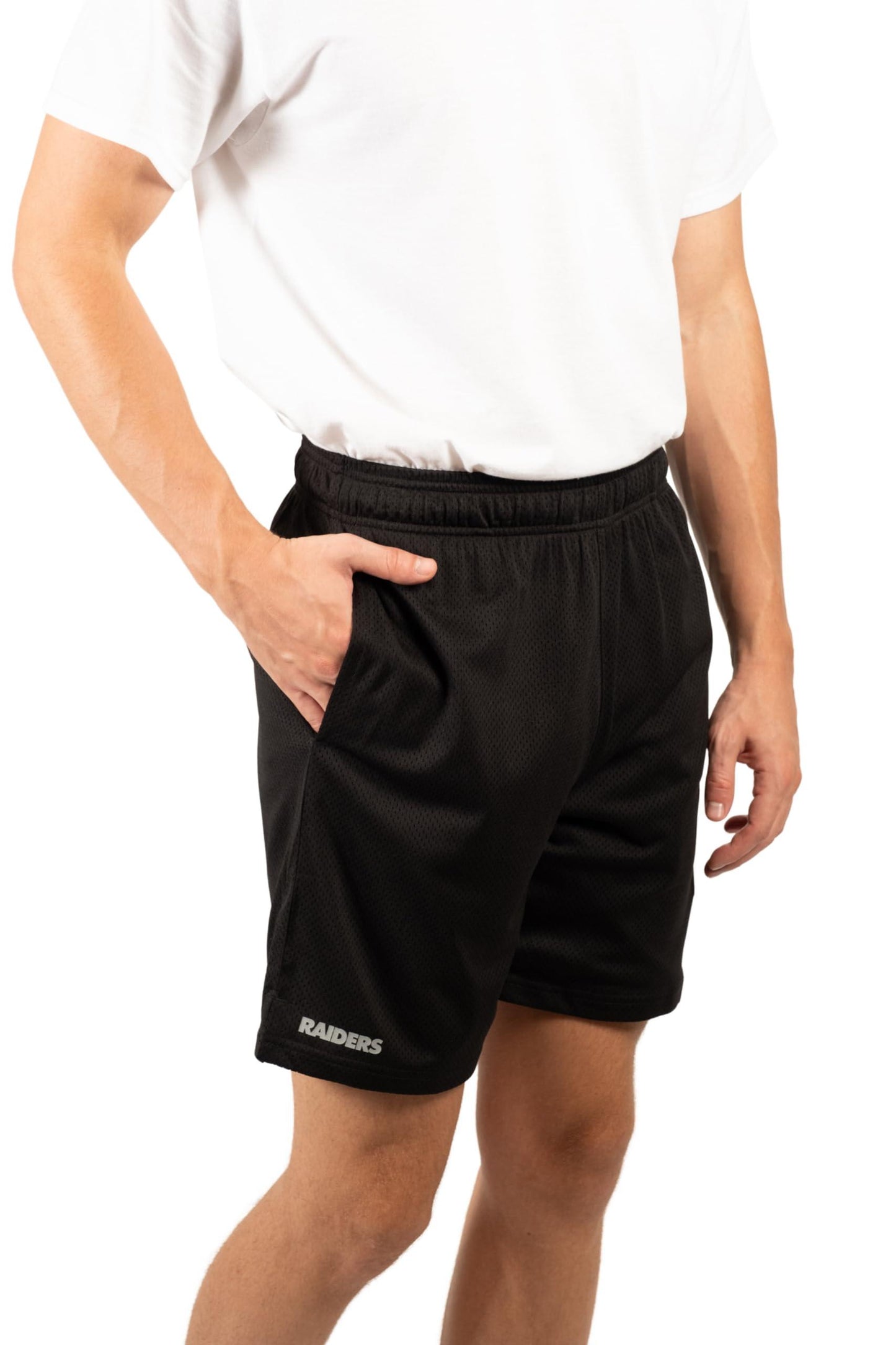 Ultra Game NFL Las Vegas Raiders Mens 7 Inch Soft Mesh Active Training Shorts|Las Vegas Raiders - UltraGameShop