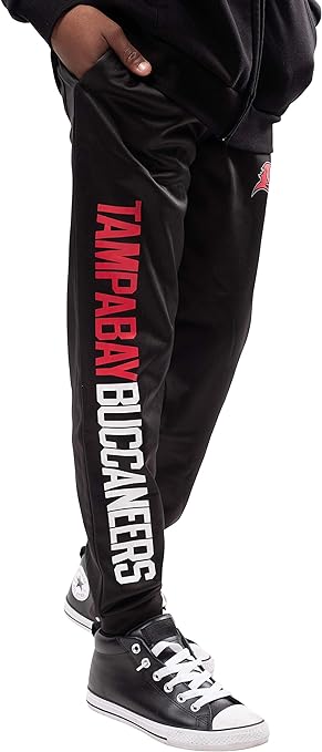 Ultra Game NFL Tampa Bay Buccaneers Youth High Performance Moisture Wicking Fleece Jogger Sweatpants|Tampa Bay Buccaneers - UltraGameShop