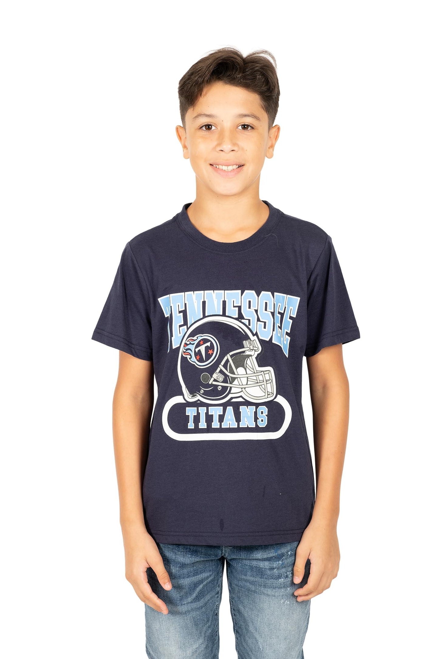 Ultra Game NFL Tennessee Titans Youth Super Soft Game Day Crew Neck T-Shirt|Tennessee Titans - UltraGameShop