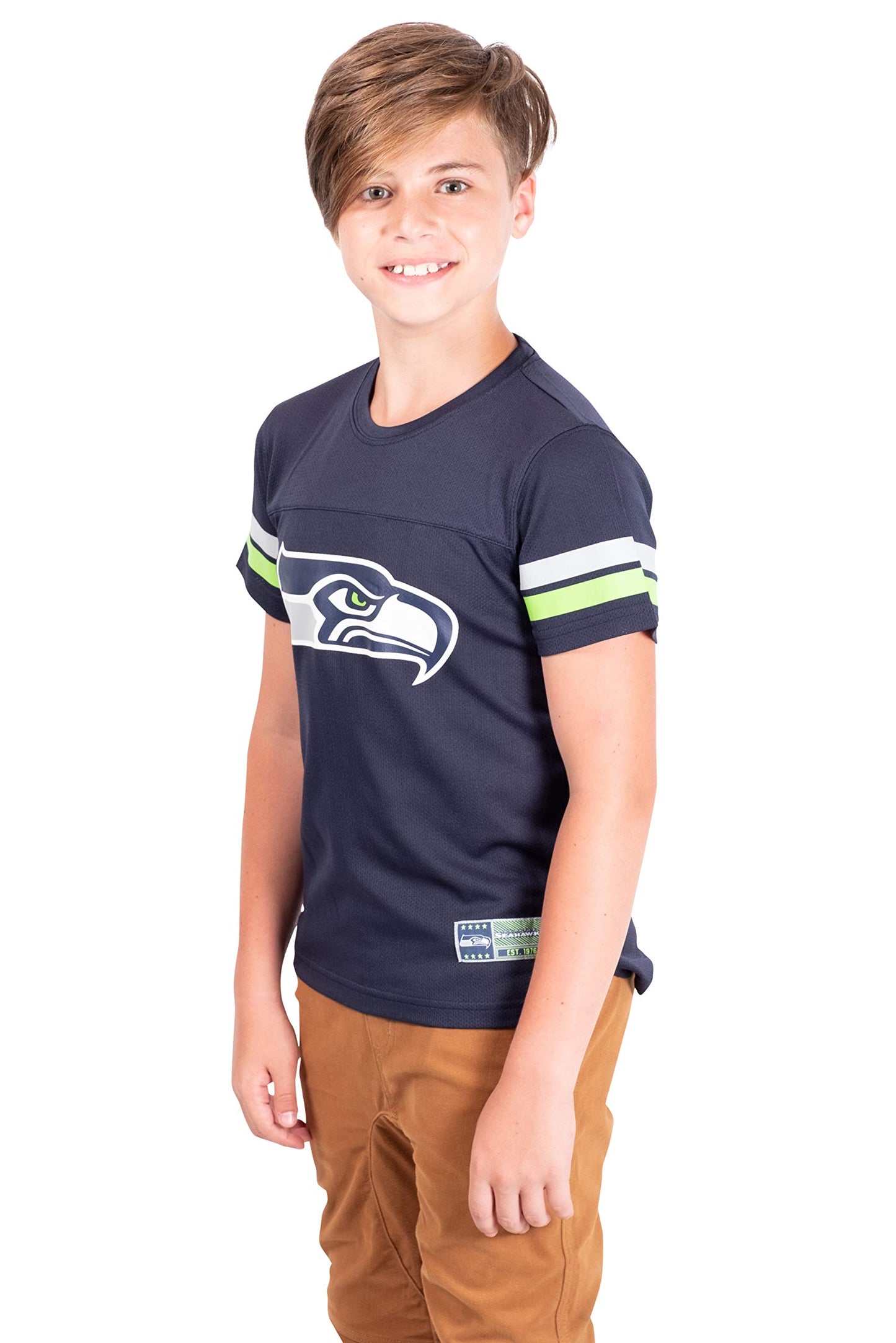 Ultra Game NFL Seattle Seahawks Youth Soft Mesh Vintage Jersey T-Shirt|Seattle Seahawks - UltraGameShop