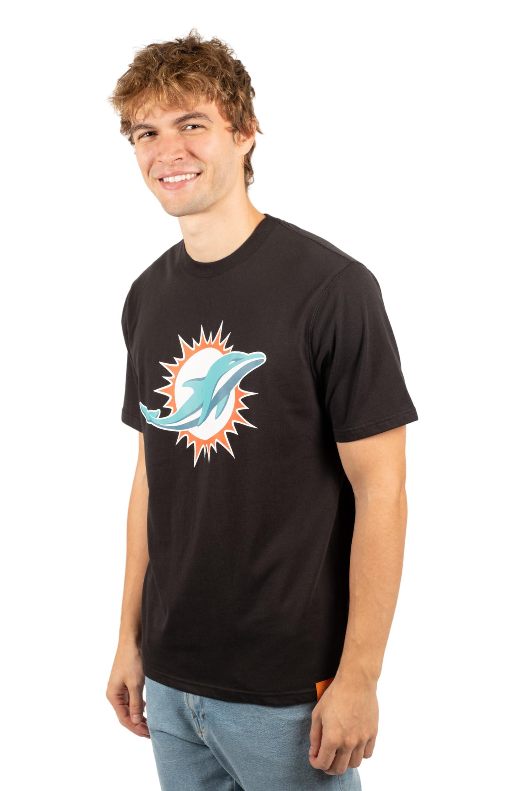 Ultra Game NFL Miami Dolphins Mens Super Soft Ultimate Team Logo T-Shirt|Miami Dolphins - UltraGameShop