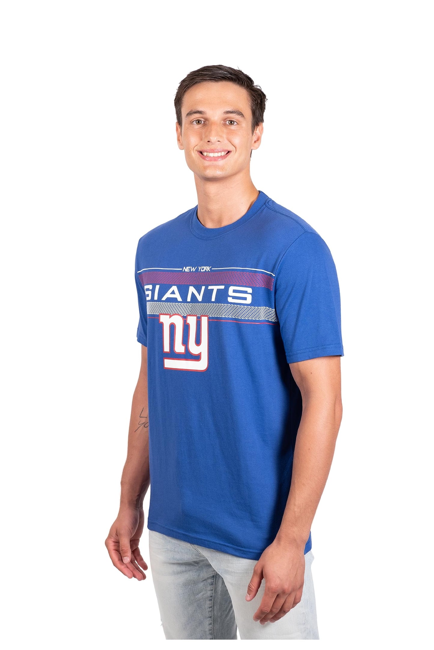 Ultra Game NFL New York Giants Mens Super Soft Ultimate Game Day Crew Neck T-Shirt|New York Giants - UltraGameShop