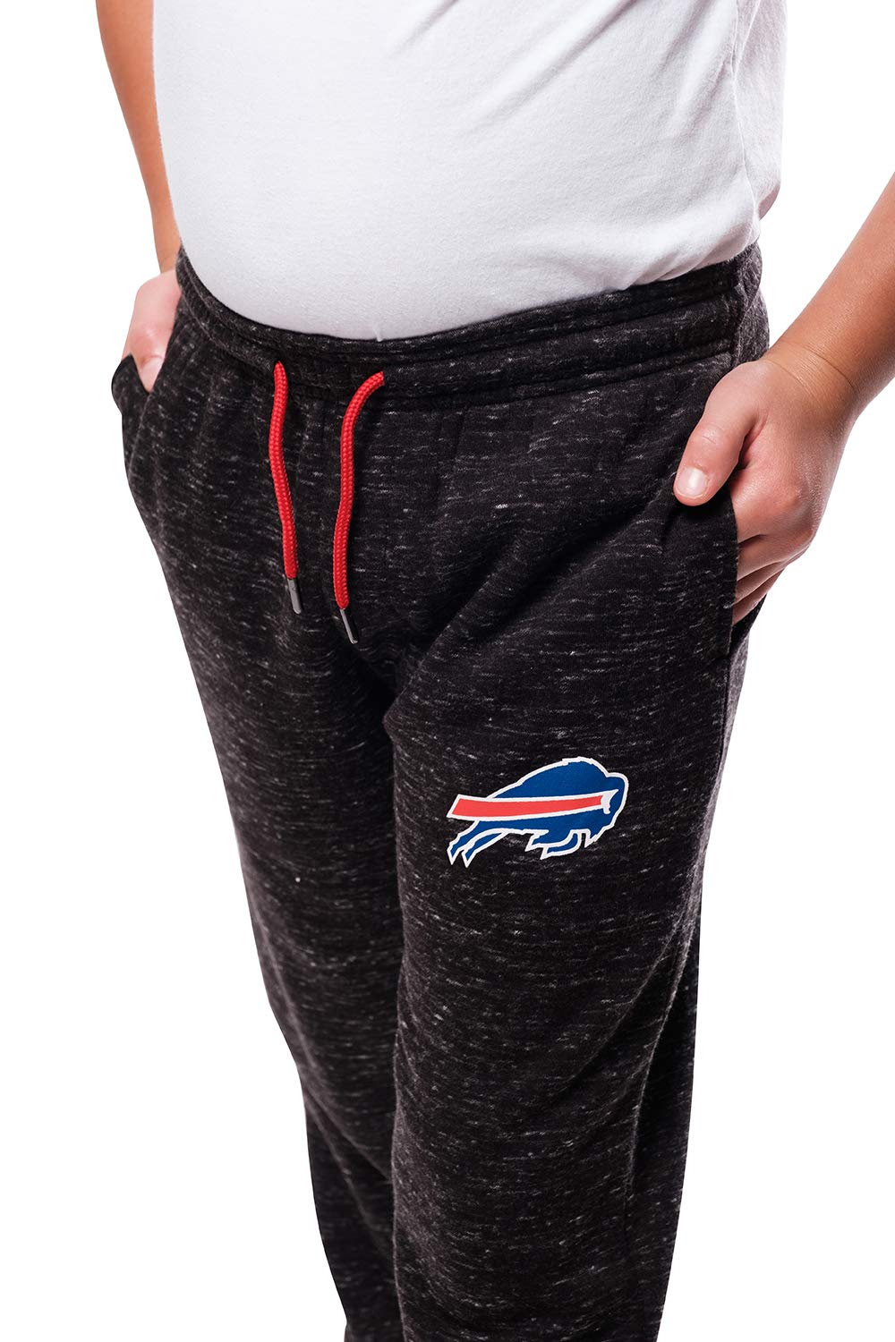 Ultra Game NFL Buffalo Bills Youth Extra Soft Black Snow Fleece Jogger Sweatpants|Buffalo Bills - UltraGameShop