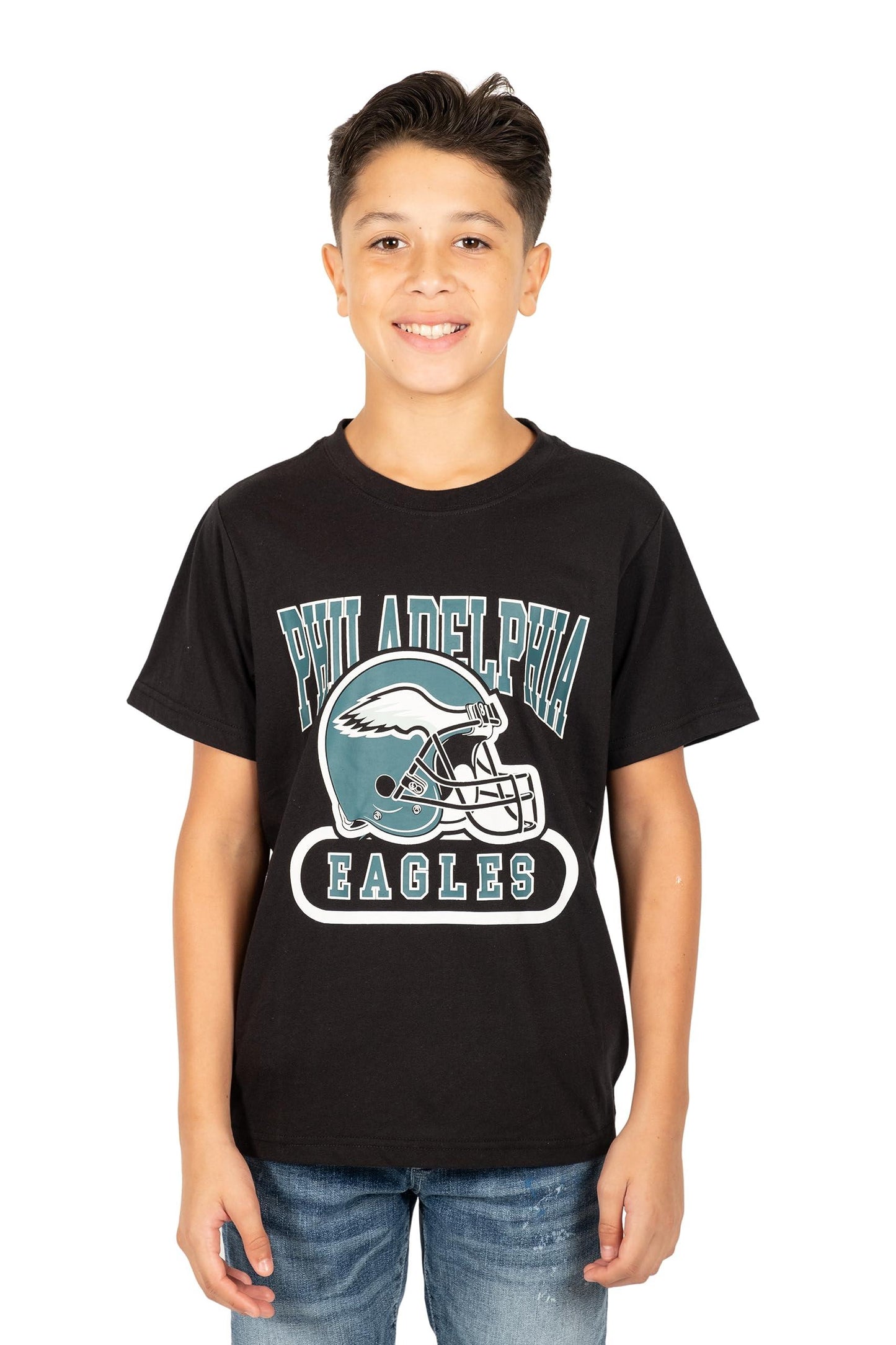 Ultra Game NFL Philadelphia Eagles Youth Super Soft Game Day Crew Neck T-Shirt|Philadelphia Eagles - UltraGameShop