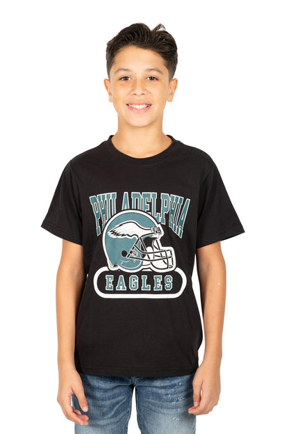 Ultra Game NFL Philadelphia Eagles Youth Super Soft Game Day Crew Neck T-Shirt|Philadelphia Eagles - UltraGameShop