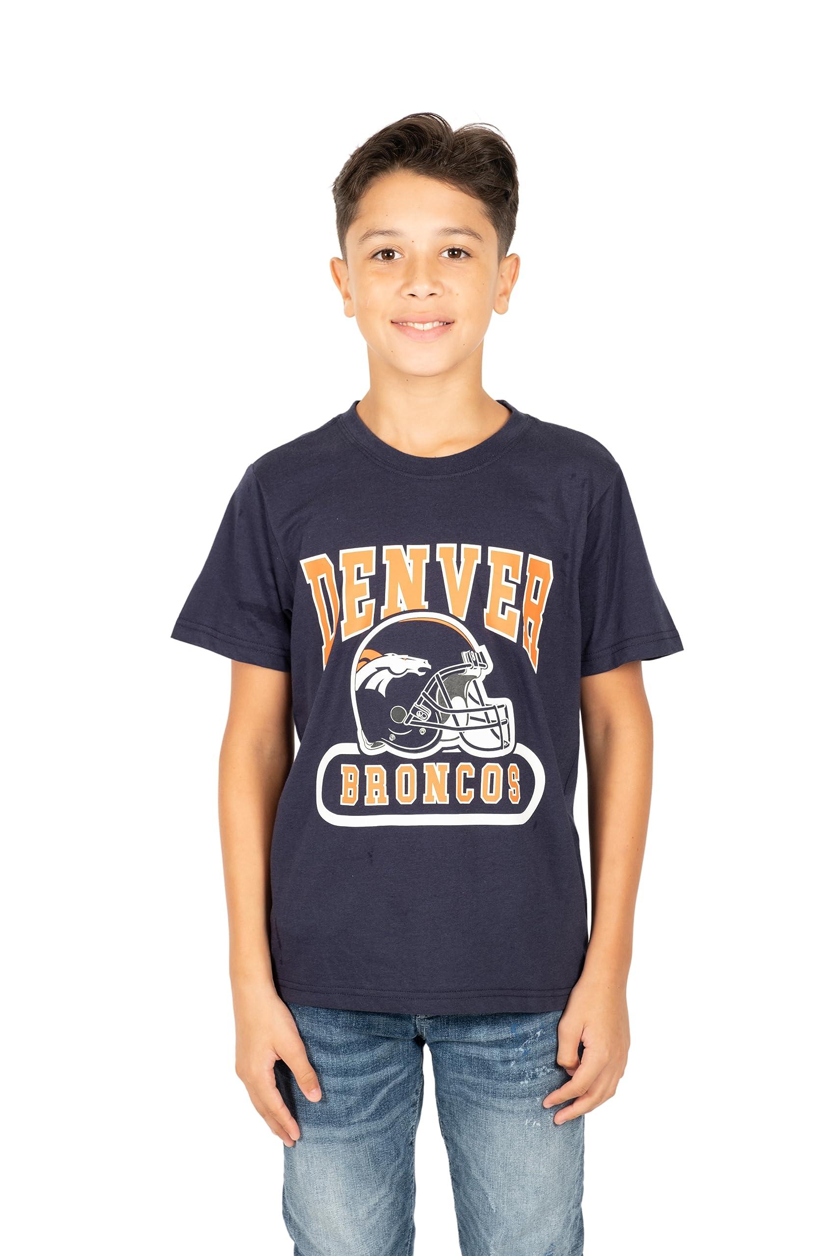 Ultra Game NFL Denver Broncos Youth Super Soft Game Day Crew Neck T-Shirt|Denver Broncos - UltraGameShop