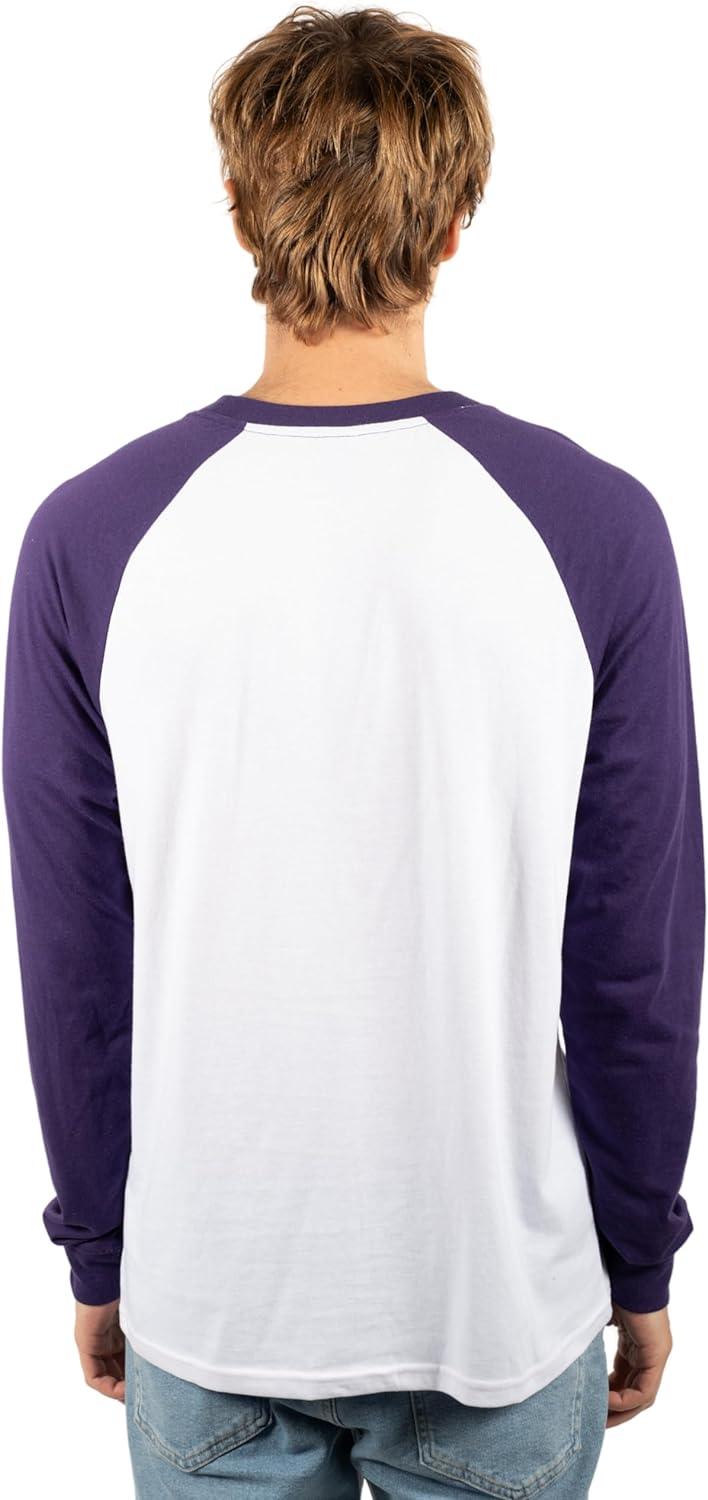 Ultra Game NFL Mens Super Soft Raglan Baseball Long Sleeve T-Shirt| Baltimore Ravens - UltraGameShop