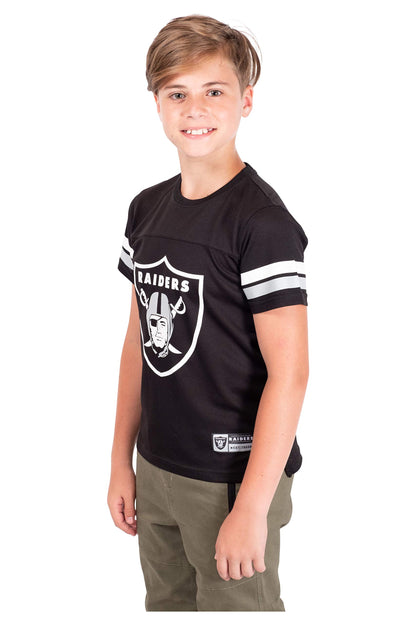 Ultra Game NFL Las Vegas Raiders Youth Soft Mesh Vintage Jersey T-Shirt|Las Vegas Raiders - UltraGameShop