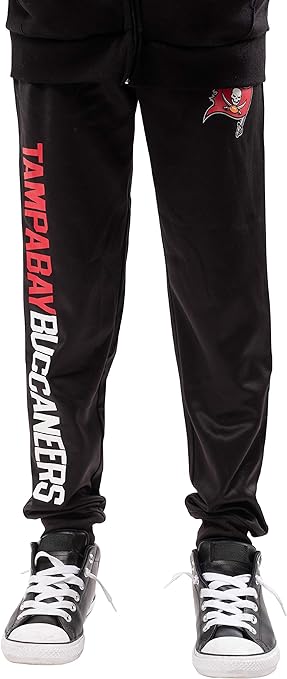 Ultra Game NFL Tampa Bay Buccaneers Youth High Performance Moisture Wicking Fleece Jogger Sweatpants|Tampa Bay Buccaneers - UltraGameShop