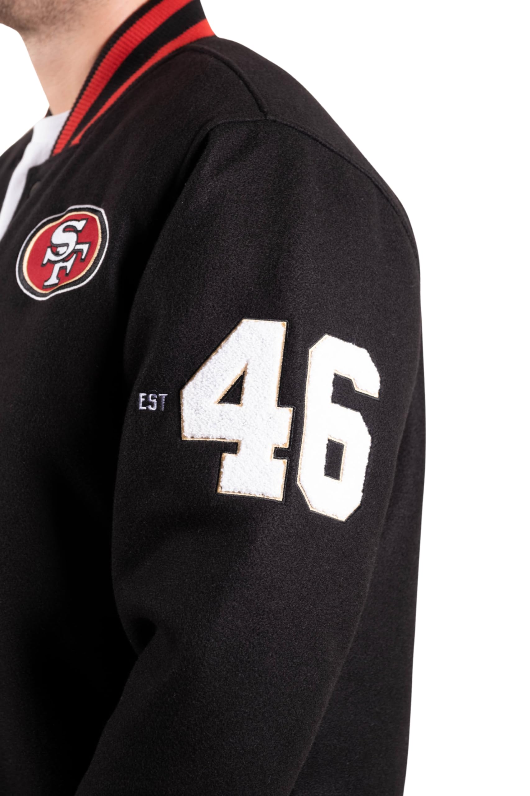 Ultra Game NFL San Francisco 49ers Mens Classic Varsity Coaches Jacket|San Francisco 49ers