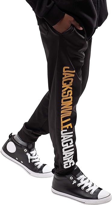 Ultra Game NFL Jacksonville Jaguars Youth High Performance Moisture Wicking Fleece Jogger Sweatpants|Jacksonville Jaguars - UltraGameShop