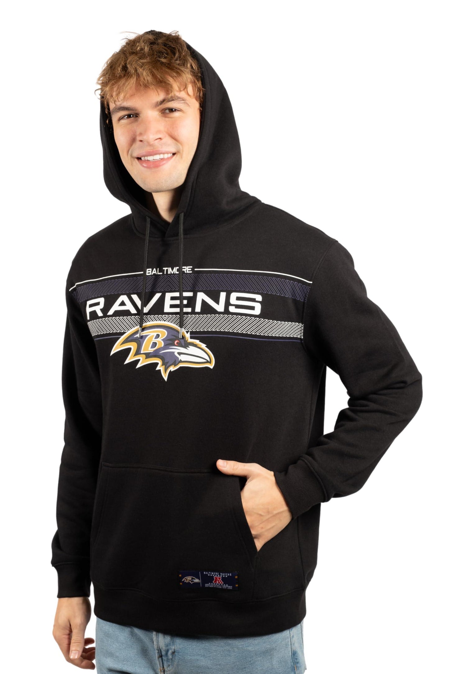 Ultra Game NFL Baltimore Ravens Mens Super Soft Supreme Pullover Hoodie Sweatshirt|Baltimore Ravens - UltraGameShop