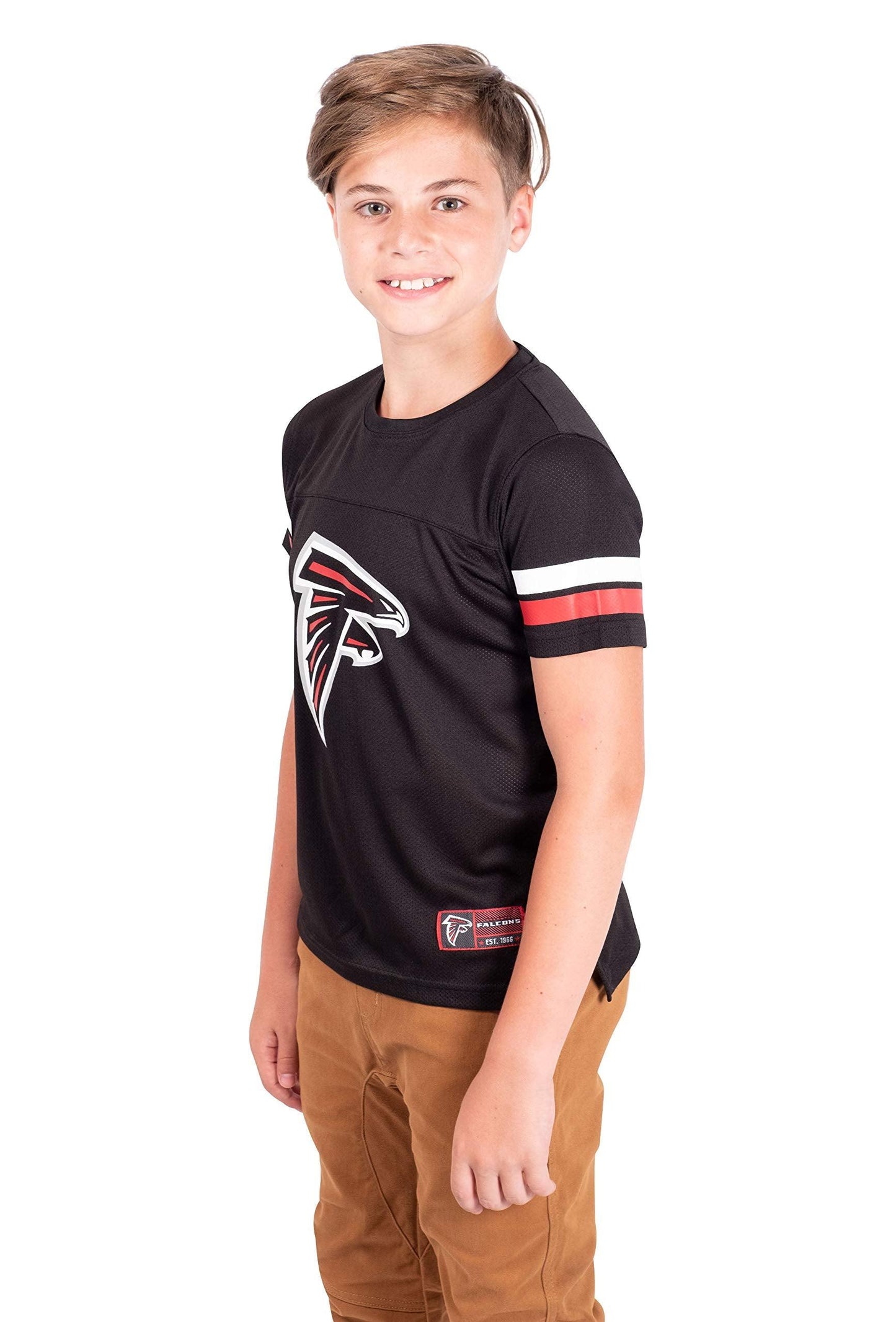 Ultra Game NFL Atlanta Falcons Youth Soft Mesh Vintage Jersey T-Shirt|Atlanta Falcons - UltraGameShop