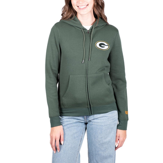 Ultra Game NFL Green Bay Packers Womens Full Zip Soft Marl Knit Hoodie Sweatshirt Jacket|Green Bay Packers - UltraGameShop