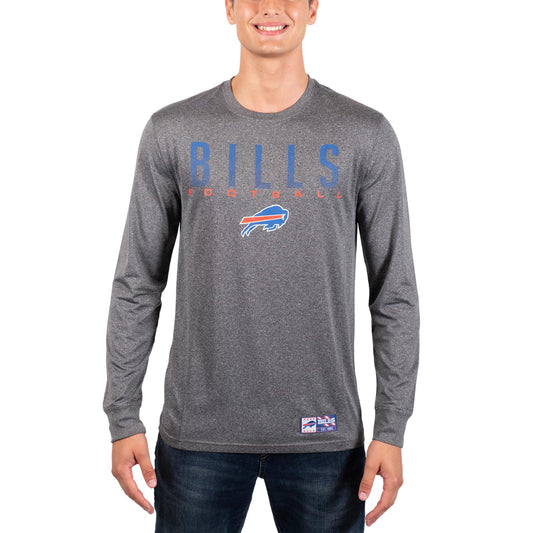 Ultra Game NFL Buffalo Bills Mens Active Quick Dry Long Sleeve T-Shirt|Buffalo Bills - UltraGameShop