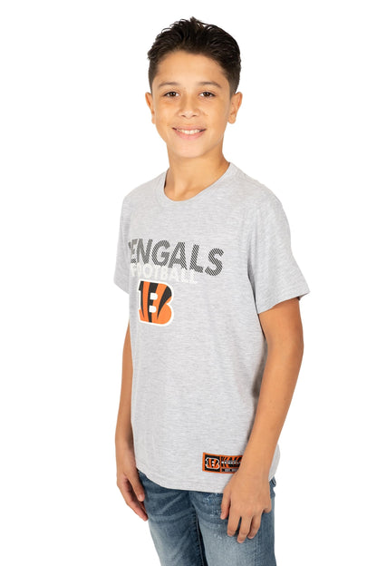 Ultra Game NFL Cincinnati Bengals Youth Active Crew Neck Tee Shirt|Cincinnati Bengals - UltraGameShop