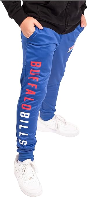 Ultra Game NFL Buffalo Bills Youth High Performance Moisture Wicking Fleece Jogger Sweatpants|Buffalo Bills - UltraGameShop