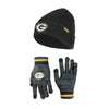 Ultra Game NFL Green Bay Packers Womens Super Soft Marled Winter Beanie Knit Hat with Extra Warm Touch Screen Gloves|Green Bay Packers - UltraGameShop