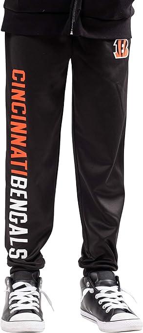 Ultra Game NFL Cincinnati Bengals Youth High Performance Moisture Wicking Fleece Jogger Sweatpants|Cincinnati Bengals - UltraGameShop