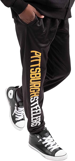 Ultra Game NFL Pittsburgh Steelers Youth High Performance Moisture Wicking Fleece Jogger Sweatpants|Pittsburgh Steelers - UltraGameShop