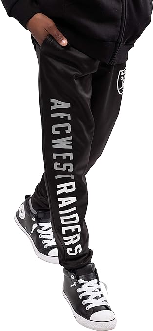 Ultra Game NFL LAS VEGAS RAIDERS Youth High Performance Moisture Wicking Fleece Jogger Sweatpants|LAS VEGAS RAIDERS - UltraGameShop