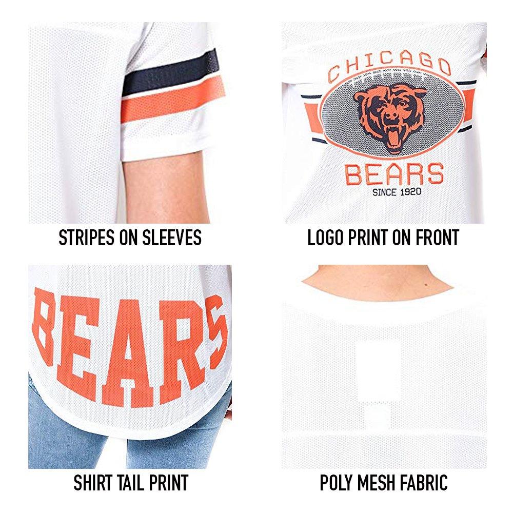 Ultra Game NFL Chicago Bears Womens Soft Mesh Jersey Varsity Tee Shirt|Chicago Bears - UltraGameShop