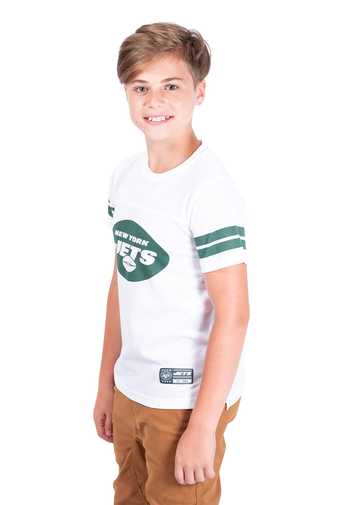 Ultra Game NFL New York Jets Youth Soft Mesh Vintage Jersey T-Shirt|New York Jets - UltraGameShop