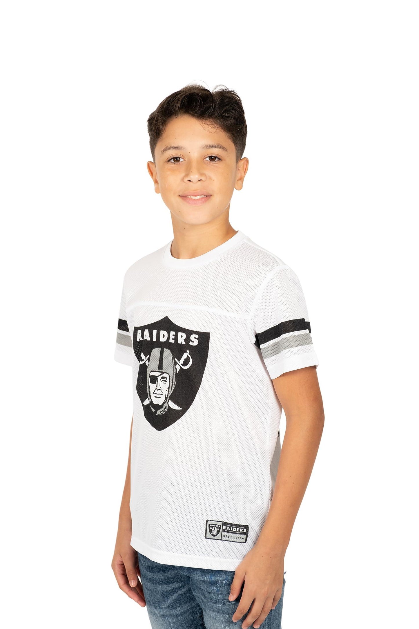 Ultra Game NFL Las Vegas Raiders Youth Mesh Vintage Jersey Tee Shirt|Las Vegas Raiders - UltraGameShop