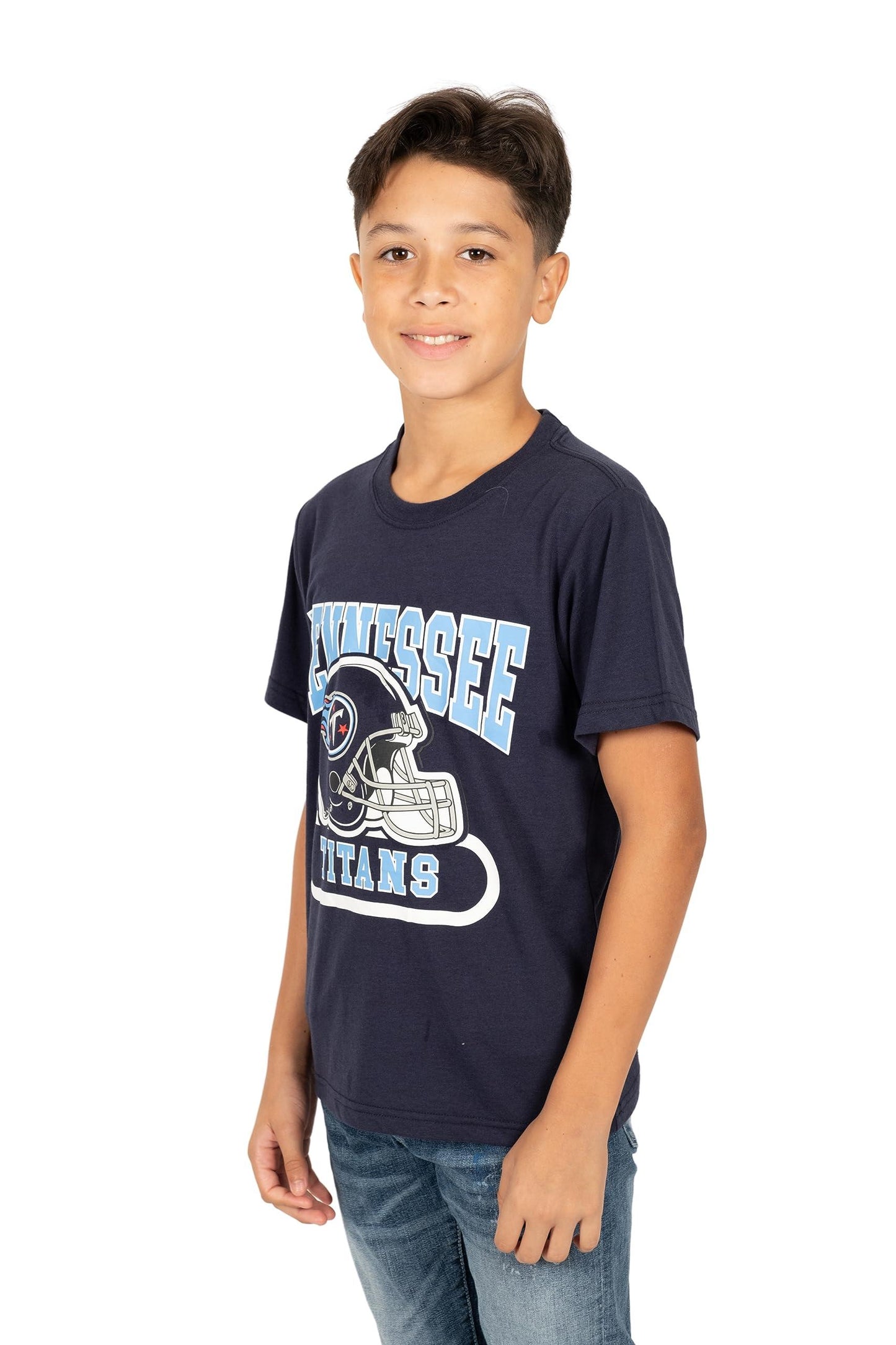 Ultra Game NFL Tennessee Titans Youth Super Soft Game Day Crew Neck T-Shirt|Tennessee Titans - UltraGameShop