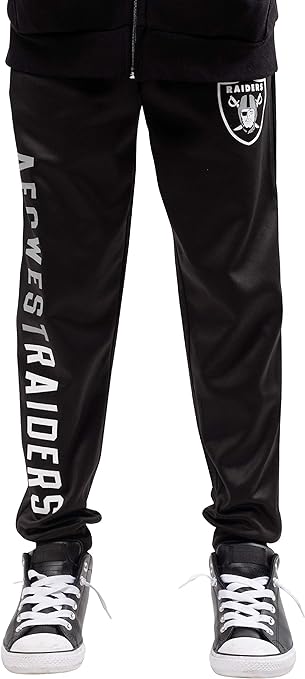 Ultra Game NFL LAS VEGAS RAIDERS Youth High Performance Moisture Wicking Fleece Jogger Sweatpants|LAS VEGAS RAIDERS - UltraGameShop