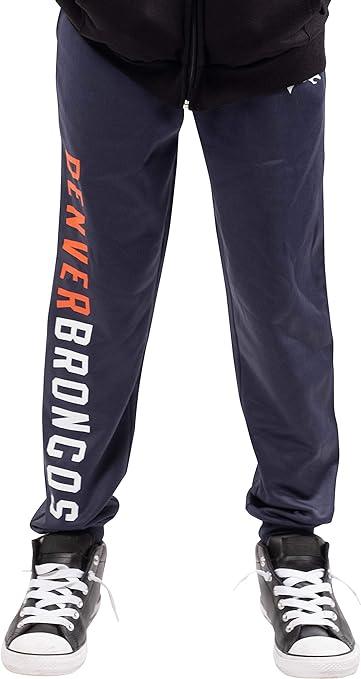 Ultra Game NFL Denver Broncos Youth High Performance Moisture Wicking Fleece Jogger Sweatpants|Denver Broncos - UltraGameShop