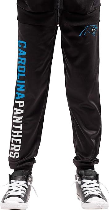 Ultra Game NFL Carolina Panthers Youth High Performance Moisture Wicking Fleece Jogger Sweatpants|Carolina Panthers - UltraGameShop