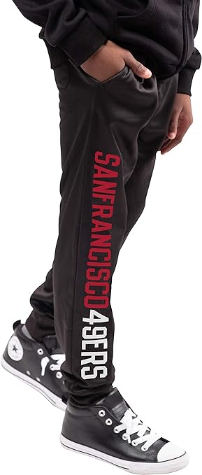 Ultra Game NFL San Francisco 49ers High Performance Moisture Wicking Fleece Jogger Sweatpants|San Francisco 49ers - UltraGameShop